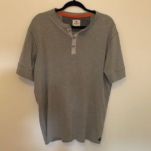 Sperry Cotton Grey Short Sleeve Henley